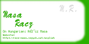 masa racz business card